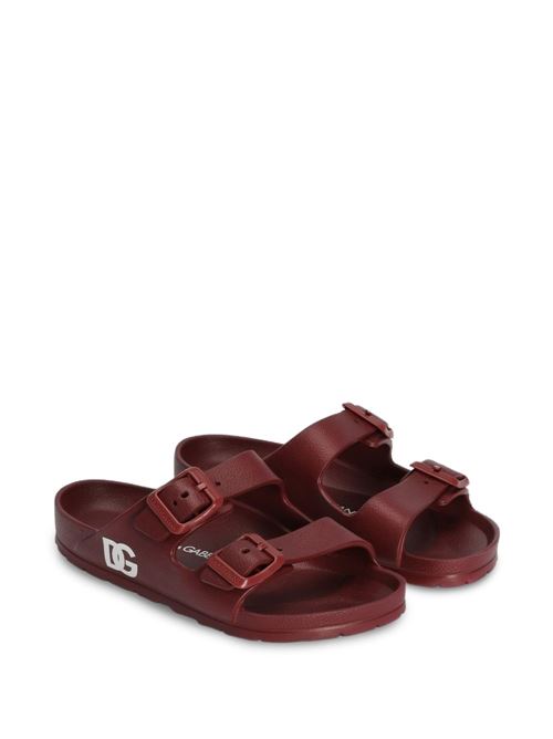 Ciabatte bambina Dolce e Gabbana rosso scuro in EVA Dolce & Gabbana Kids | DD0324A510383028